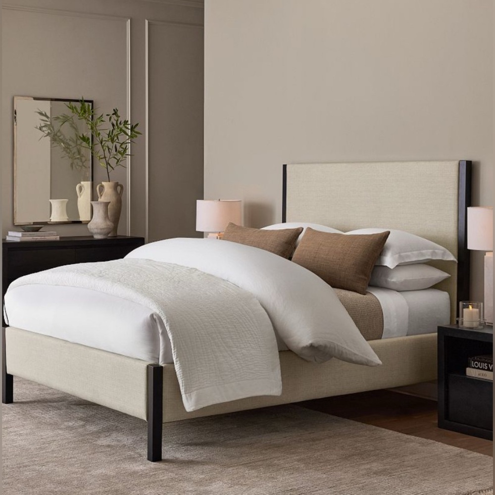 POTTERY BARN *BELGIAN FLAX LINEN DUVET COVER *WHITE *NWT $279.00 QUEEN/FULL